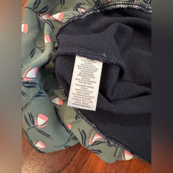 Blue Shirt with Floral Hem - Picture 6 of 6